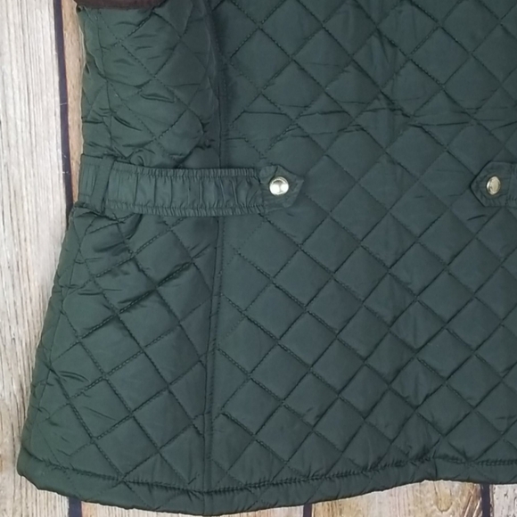 Soft WEATHERPROOF Quilted Green Faux Fur Sleeveless Vest (#1,361) - Picture 12 of 12